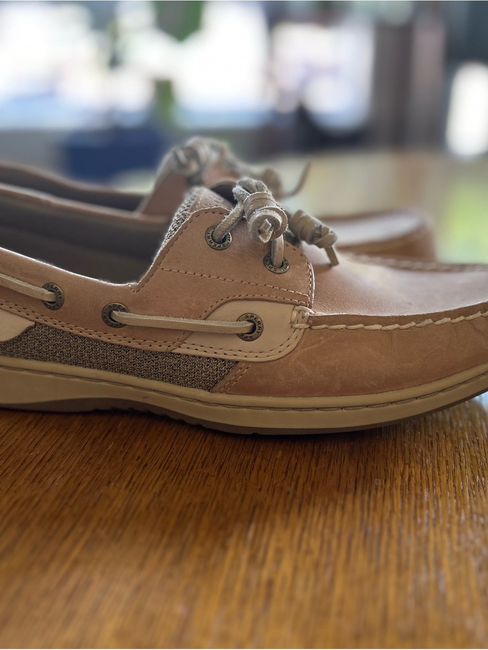 Casual women’s Boat Shoes in Light Tan - Picture 1 of 7